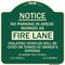 Signmission No Parking in Areas Marked as Fire Lane CVC Section 22500.1 & 22658 Alum, 18" x 18", G-1818-23724 A-DES-G-1818-23724 - alternate 1